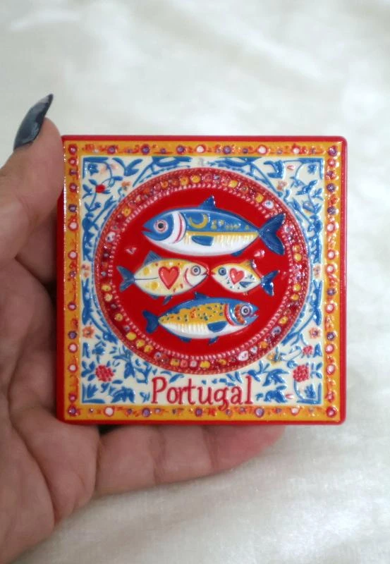 Keramisch magneet / Souvenir Portugal - Decoratief tegel sardines – photo 2